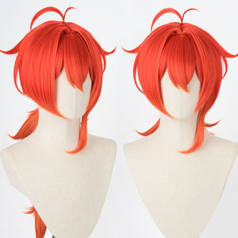 Diluc Cosplay (& Peruk)