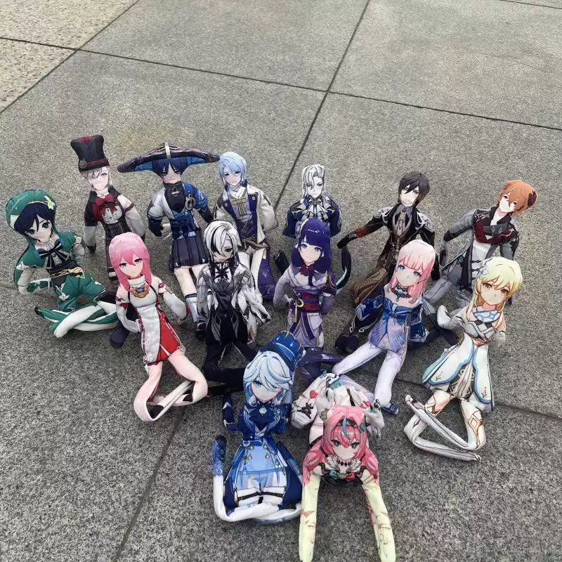 Shadora Genshin Impact Kedi Peluşlar plush toys featuring cute, soft feline characters from the game, with colorful details.