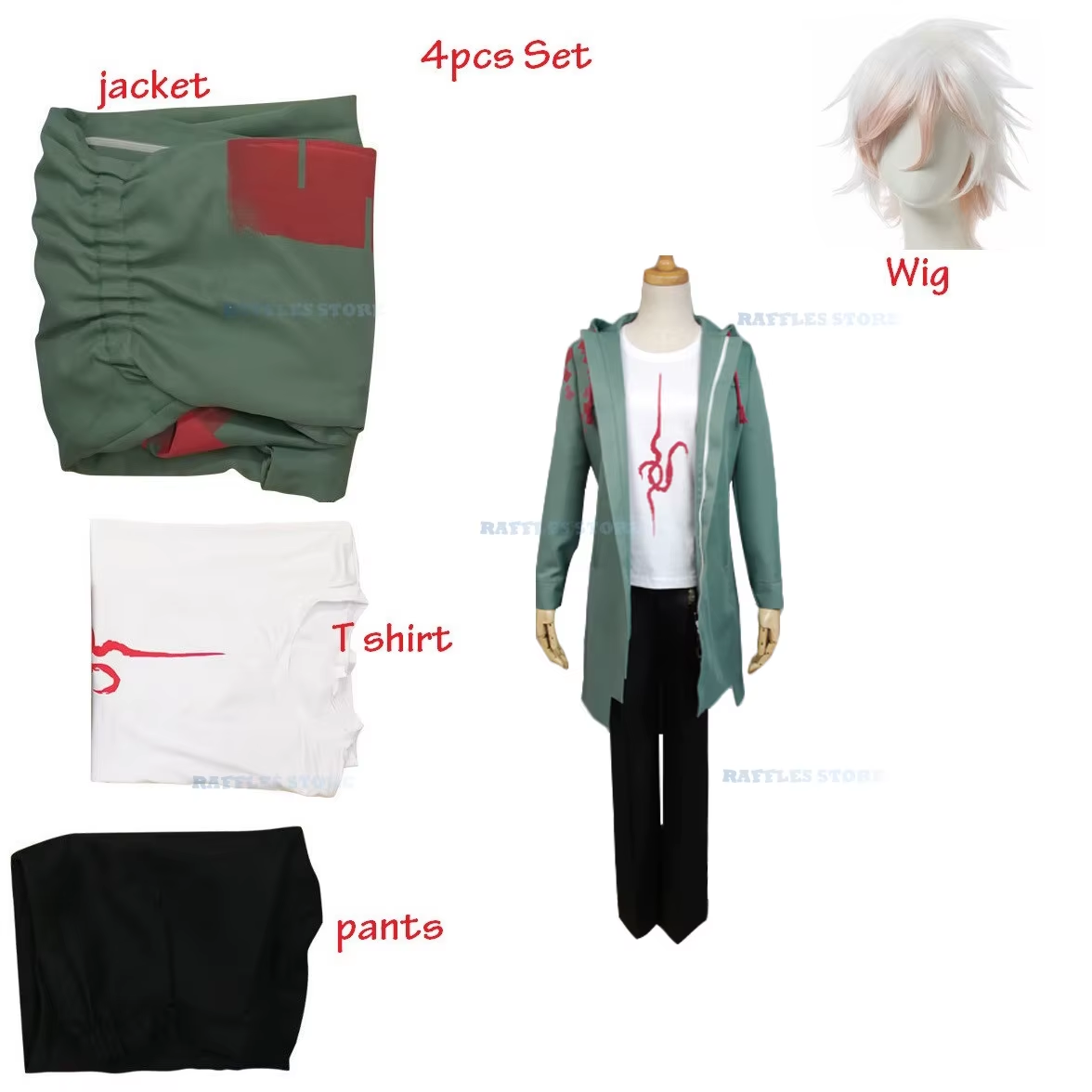 Nagito Komaeda Cosplay (&Peruk) - Danganronpa