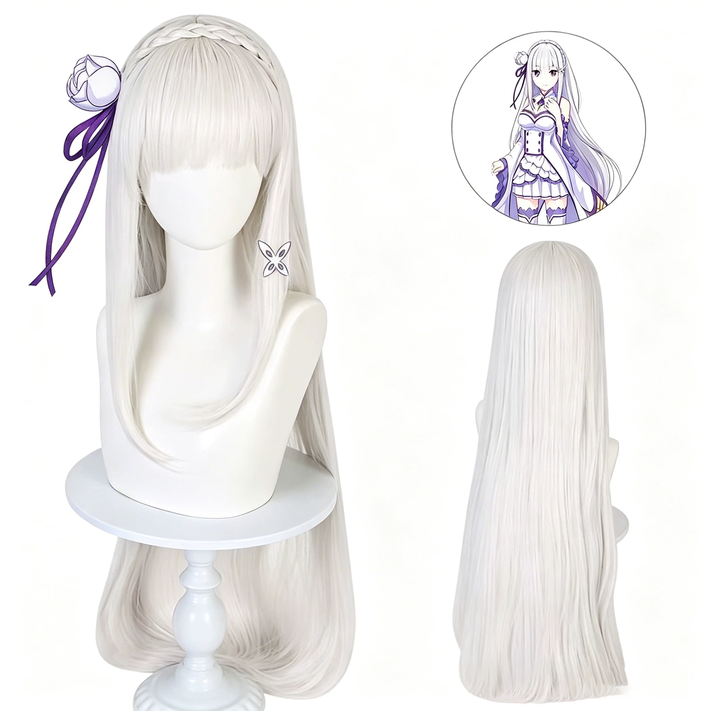 Emilia Cosplay S4 (&Peruk) - Re: Zero
