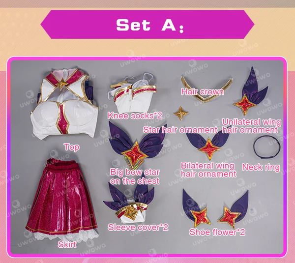 Yıldız Muhafızı Ahri Cosplay (&Peruk)