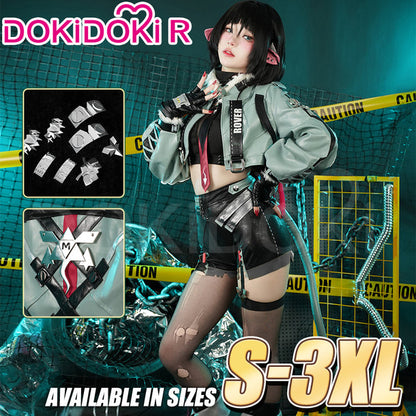Shadora Jane Doe cosplay with matching wig, featuring detailed costume and styled peruk for a realistic look.