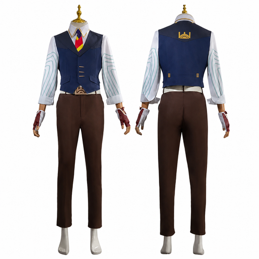 Shadora Valorant Chamber cosplay costume with detailed armor and accessories, including a matching Chamber wig for authentic look.