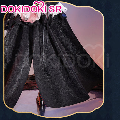 High-quality Krul Tepes cosplay costume and wig from Seraph of the End, featuring detailed costume and crimson wig by Shadora.