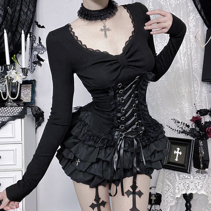 Eprolo Zarif long sleeve, slim fit blouse with a collar, shown in a close-up image highlighting the fabric and design details.
