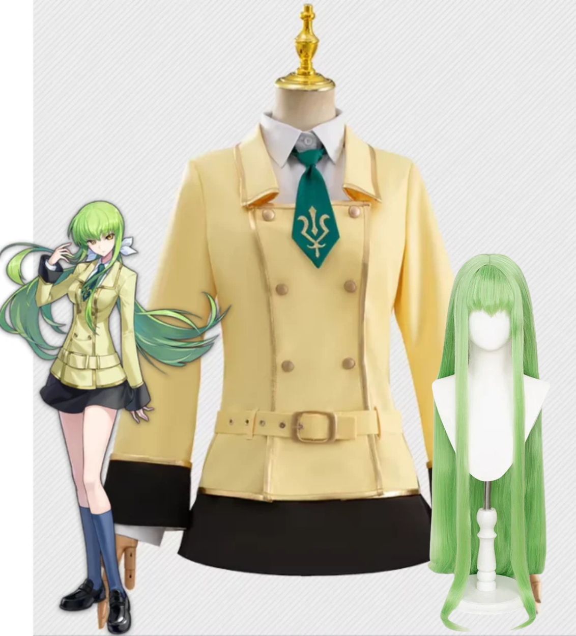 Shadora C.C cosplay with long blue wig and detailed costume, featuring intricate accessories and vibrant colors.