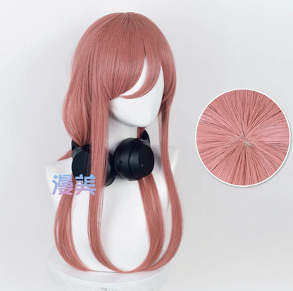 Shadora Miku Nakano wig, long pink anime-style hair with twin tails, suitable for cosplay or costume use.