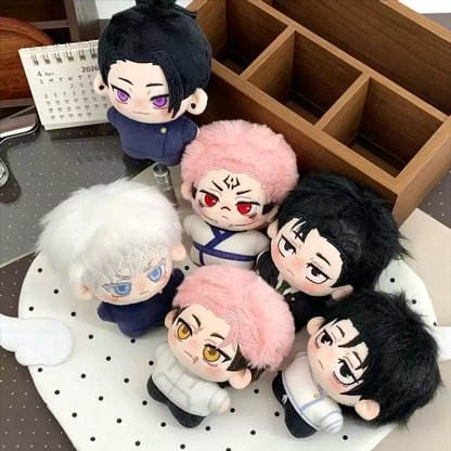 Shadora Jujutsu Kaisen plush toys featuring characters from the popular anime, soft and detailed for collectible display and cuddling.