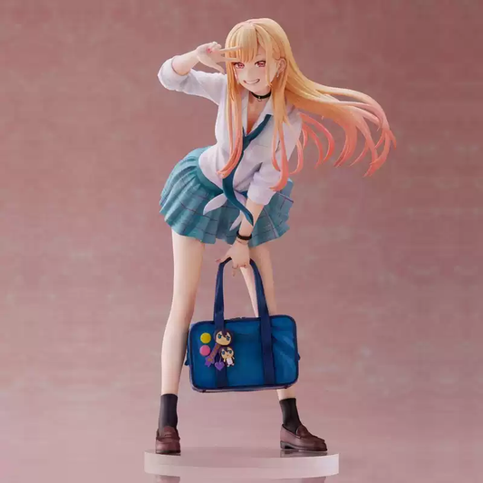 Shadora Marin Kitagawa figurine displayed in a dynamic pose, featuring detailed costume and vibrant colors.
