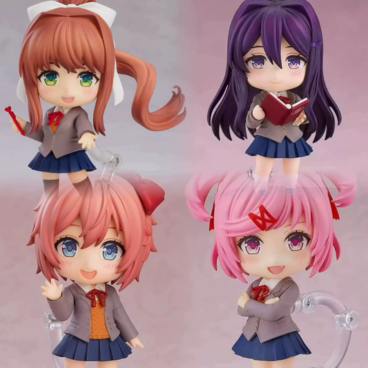 Shadora Doki Doki Literature Club! Chibi figures featuring cute, stylized characters from the popular visual novel game.