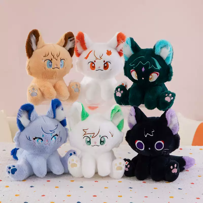 Shadora Genshin Impact Kedi Peluşlar plush toys featuring character designs, soft fabric, and detailed embroidery for fans.