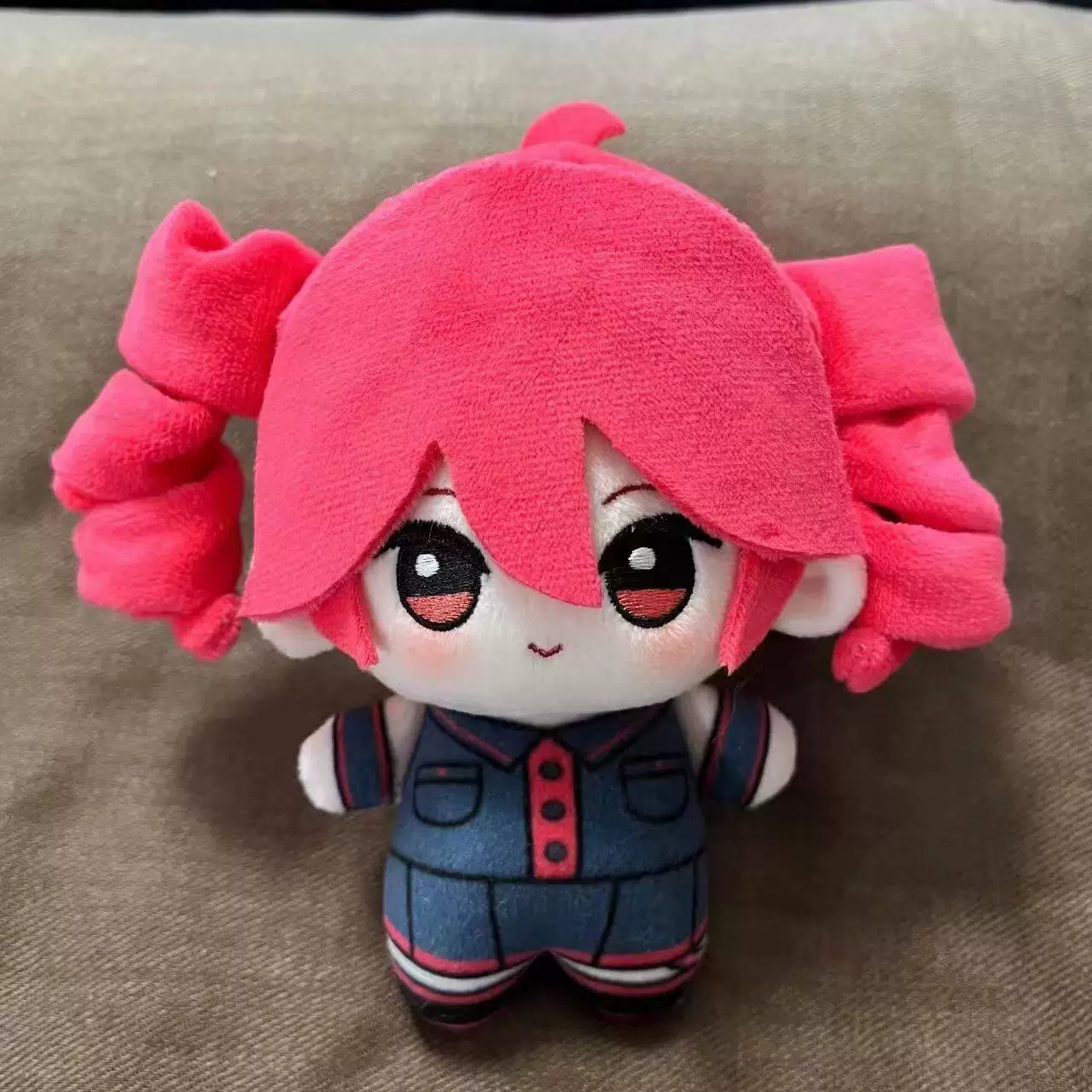 Soft plush Kasane Teto figure by Shadora, featuring detailed fabric texture and vibrant colors in a cozy, plush design.