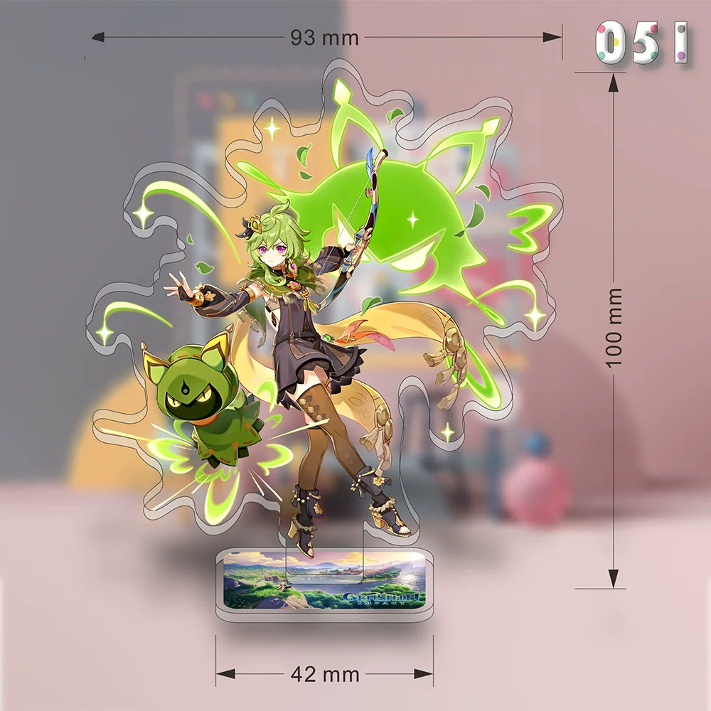Acrylic stand of Collei from Genshin Impact featuring detailed character design by Shadora.