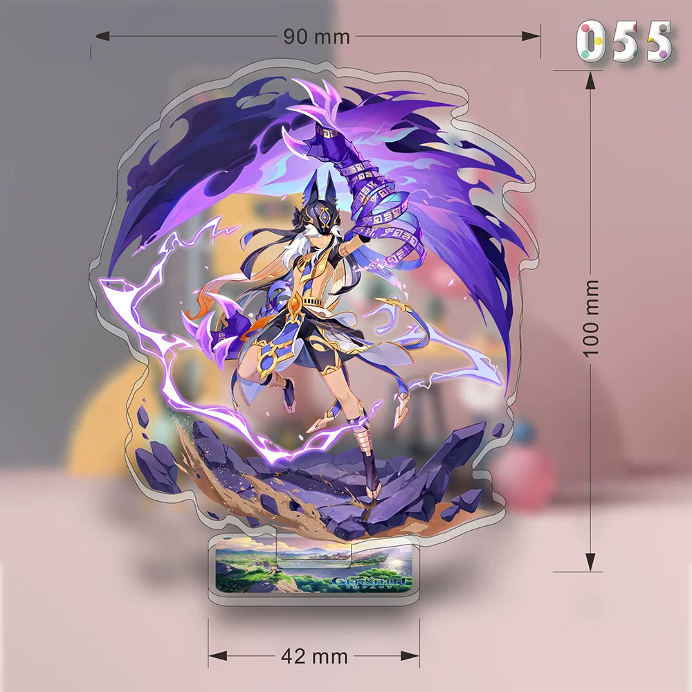 Shadora Cyno Akrilik Stand for Genshin Impact featuring a clear acrylic display with character artwork and stand base.