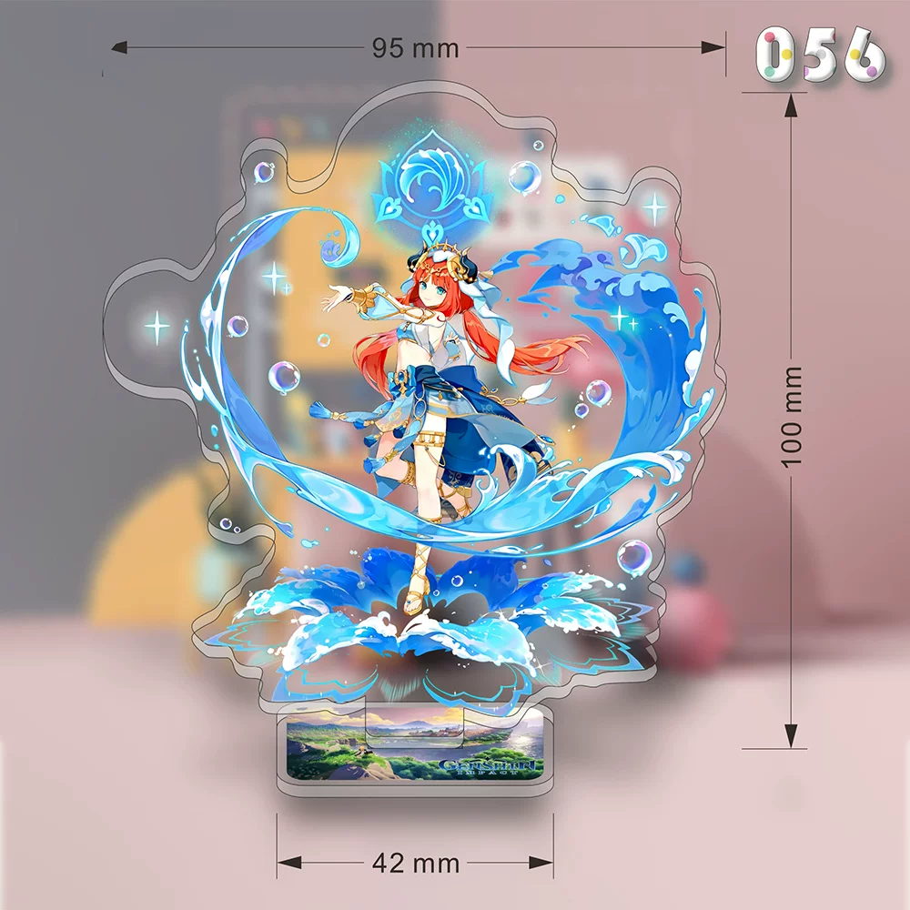 Nilou acrylic stand from Genshin Impact by Shadora, featuring a detailed figure of Nilou with vibrant colors and intricate design.