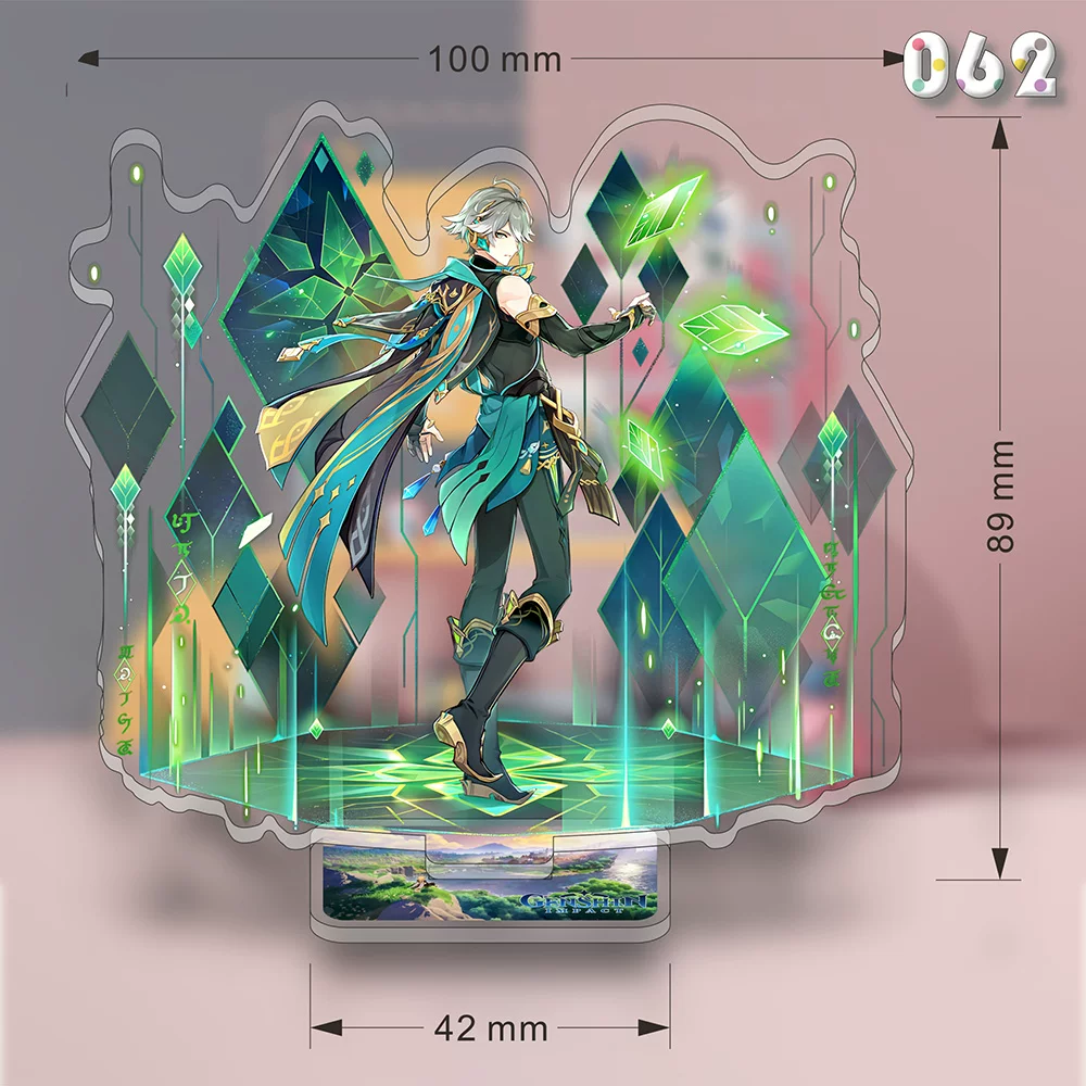 Akrilik stand featuring Alhaitham from Genshin Impact by Shadora, with detailed character design and vibrant colors.