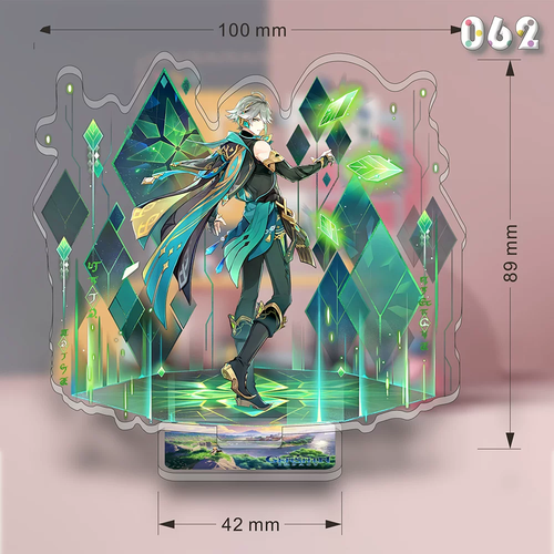 Akrilik stand featuring Alhaitham from Genshin Impact by Shadora, with detailed character design and vibrant colors.