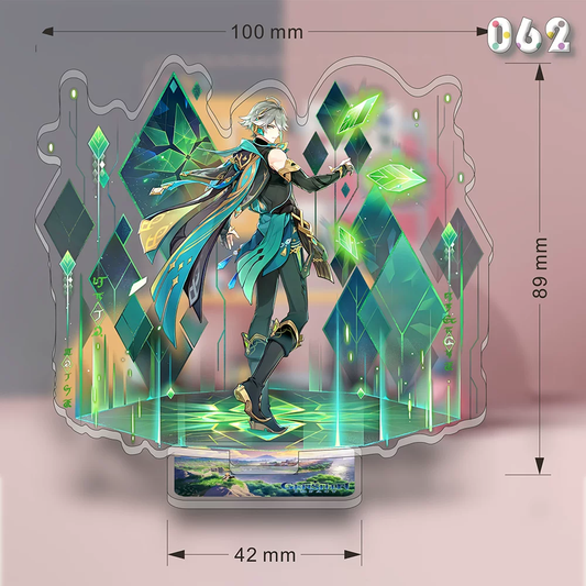 Akrilik stand featuring Alhaitham from Genshin Impact by Shadora, with detailed character design and vibrant colors.