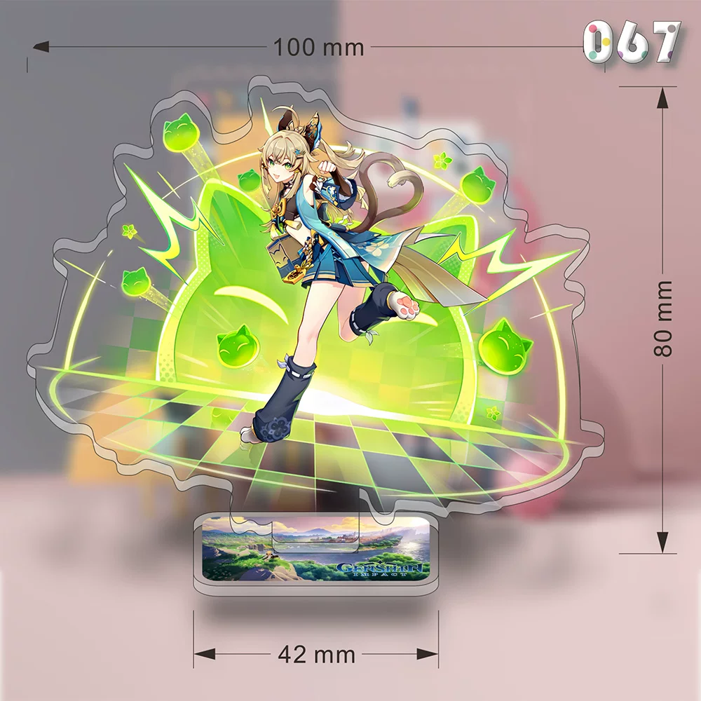Kirara acrylic stand featuring Genshin Impact character design, with colorful artwork and detailed craftsmanship.