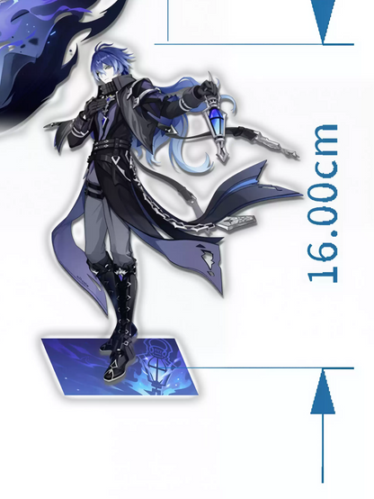 Akrilik stand for Genshin Impact figure by Shadora, featuring a sleek transparent design with Genshin Impact logo and artwork.