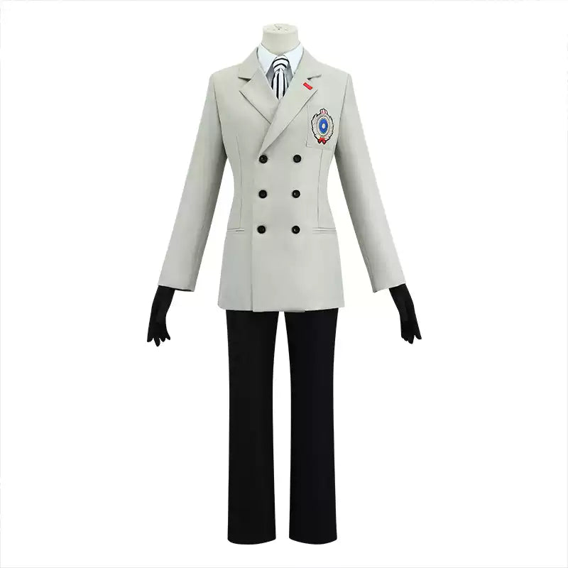 Shadora Goro Akechi cosplay costume inspired by Magami Tensei, featuring detailed design and fabric textures.