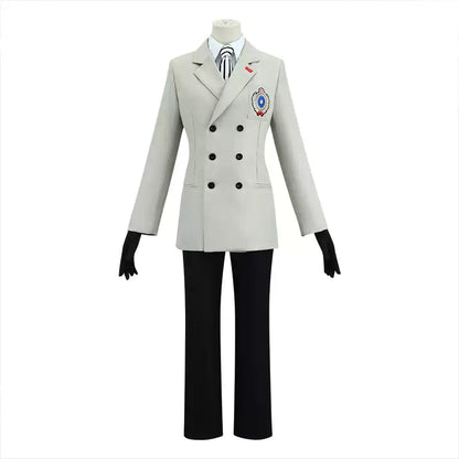 Shadora Goro Akechi cosplay costume inspired by Magami Tensei, featuring detailed design and fabric textures.