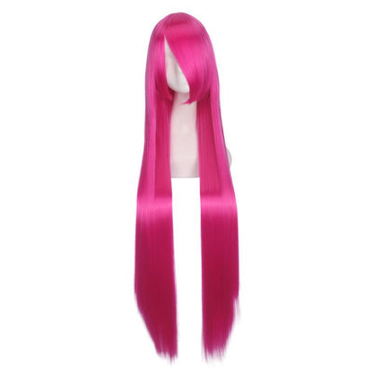 Colorful long eprolo wig, 100cm length, showcasing vibrant hair strands and natural styling in a high-quality synthetic fiber.