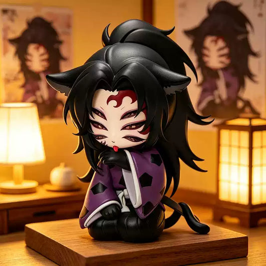 Limited edition Shadora Chibi Kokushibo figure with detailed features and vibrant colors, displayed from a front view.