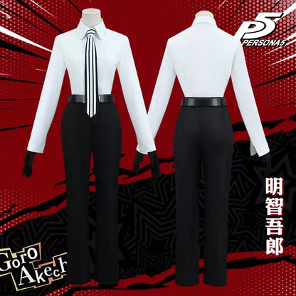Goro Akechi cosplay costume from Magami Tensei by Shadora, featuring detailed character-inspired clothing and accessories.