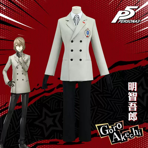 Goro Akechi cosplay costume from Magami Tensei by Shadora, featuring detailed character outfit and accessories.