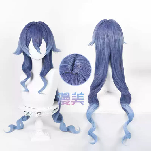 Layla cosplay costume and wig from Genshin Impact by Shadora, featuring detailed costume and styled pink hair wig.