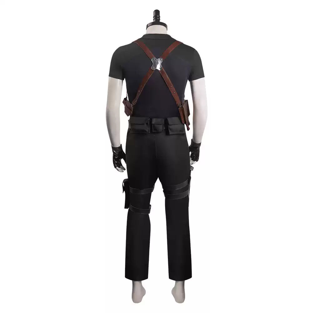 Leon Scott Kennedy cosplay costume from Resident Evil by Shadora, featuring detailed outfit and accessories.