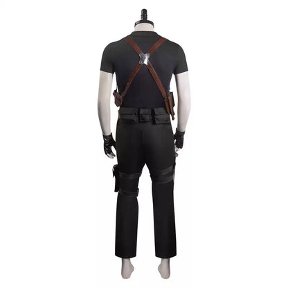 Leon Scott Kennedy cosplay costume from Resident Evil by Shadora, featuring detailed outfit and accessories.