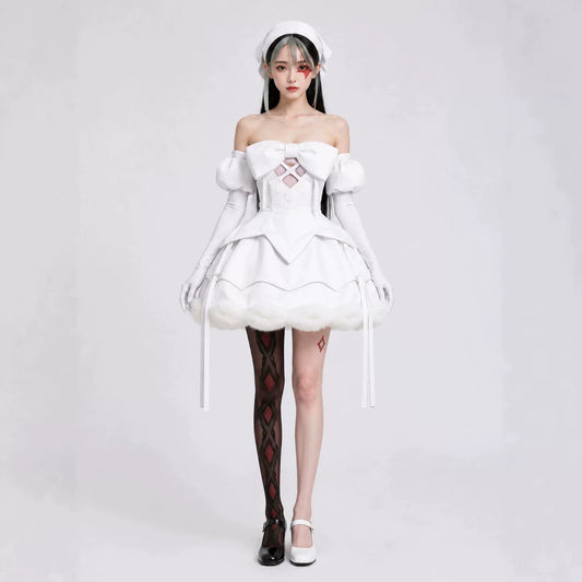 Shadora Sua Cosplay Zombie Stage costume with tattered clothing and zombie makeup, front view of the detailed cosplay outfit.