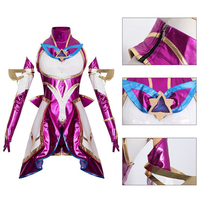 League of Legends Yıldız Muhafızı Akali cosplay with wig, featuring detailed costume and vibrant colors for cosplay enthusiasts.