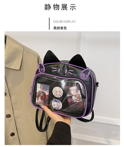 Eprolo Y2K Kedi figürlü İta crossbody çanta with colorful design and adjustable strap, casual accessory for everyday wear.