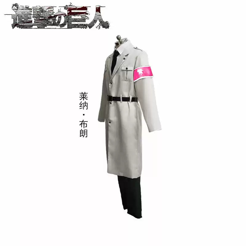 Erwin Smith cosplay from Attack on Titan wearing Shadora costume, featuring his military uniform and signature hairstyle