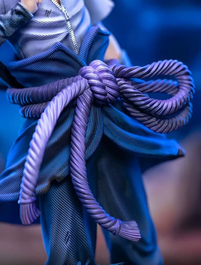 Uchiha Sasuke Naruto figure by Shadora, detailed anime character sculpture with dynamic pose and intricate costume design.