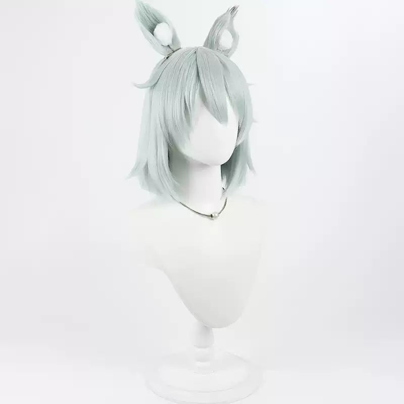 Shadora Sato Yaniko Peruk Chainsmoker Cat costume wig with black and red hair, featuring detailed feline-themed design and accessories.