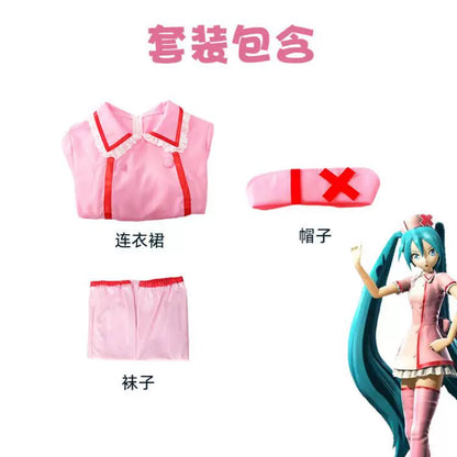 Hatsune Miku Hemşire Cosplay (&Peruk)
