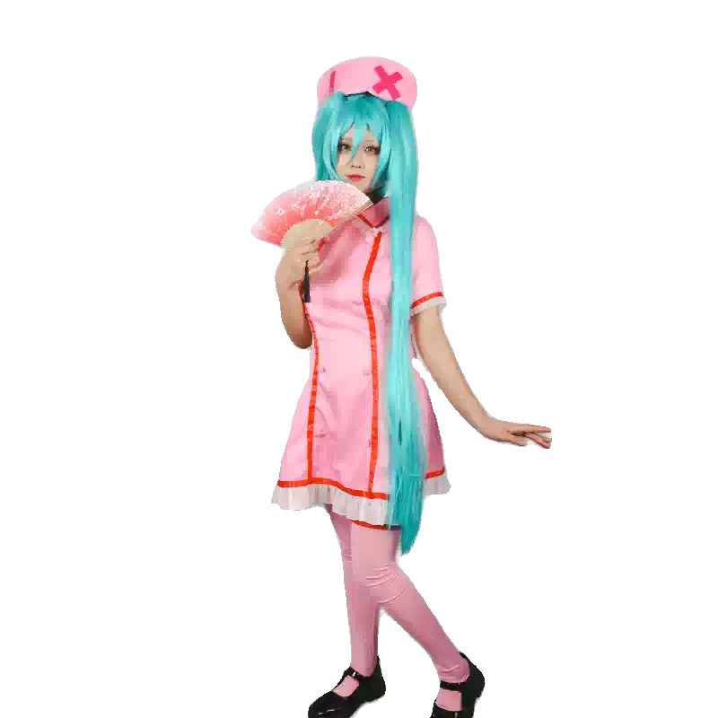 Hatsune Miku Hemşire Cosplay (&Peruk)