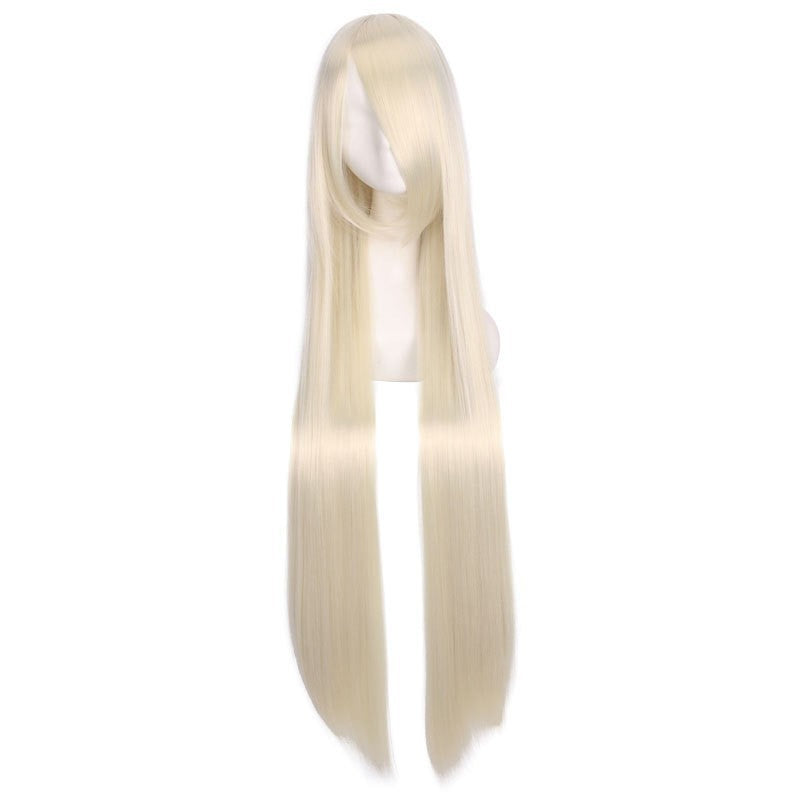 Colorful long 100cm wig from eprolo, showcasing vibrant, flowing synthetic hair suitable for costume or fashion wear