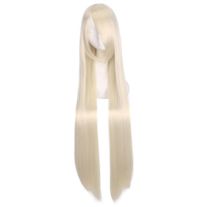 Colorful long 100cm wig from eprolo, showcasing vibrant, flowing synthetic hair suitable for costume or fashion wear