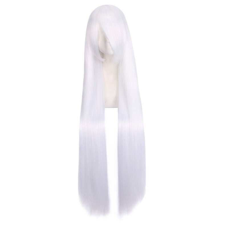Colorful long eprolo wig, 100cm length, with vibrant layered hair, styled for a natural look and full volume.