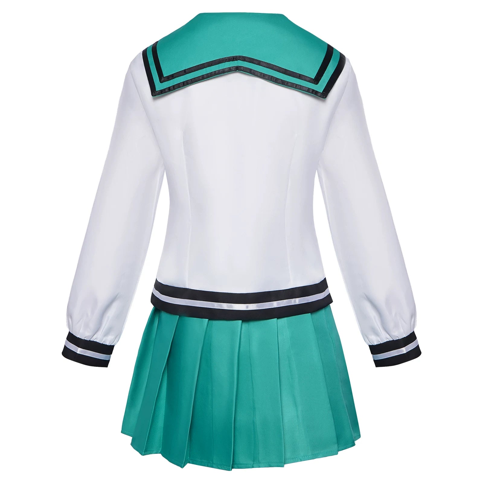 Shadora Kokomi Teruhashi cosplay with wig from Saiki K., featuring detailed costume and matching hairpiece on a mannequin.