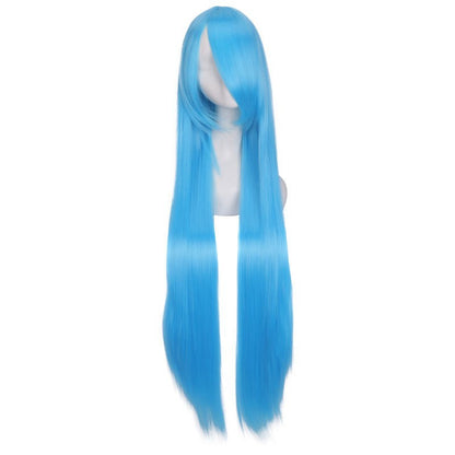 Colorful long eprolo wig, 100cm, featuring vibrant shades and flowing style, perfect for costume or fashion wear.