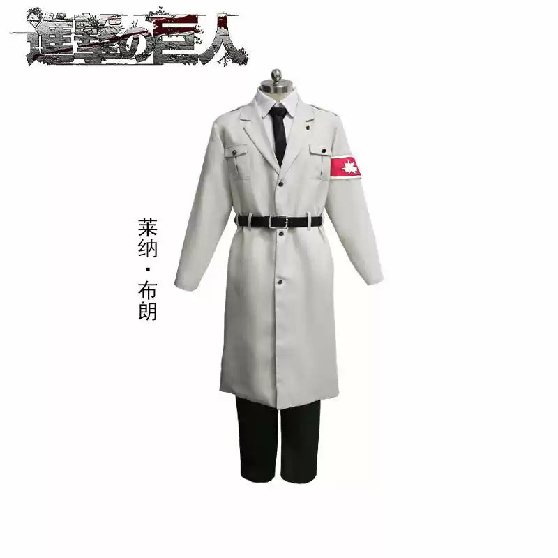 Erwin Smith cosplay from Attack on Titan by Shadora featuring detailed costume with military jacket and signature pose.