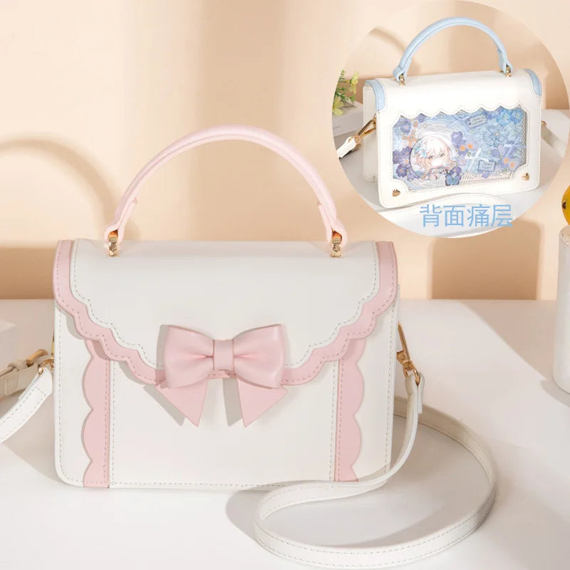 Kawaii Lolita Kare handbag by Shadora featuring a cute, pastel-colored design with floral and cartoon character details.