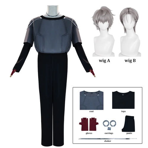 Eprolo Till Cosplay alien stage costume with matching wig, featuring vibrant green details and space-inspired design.