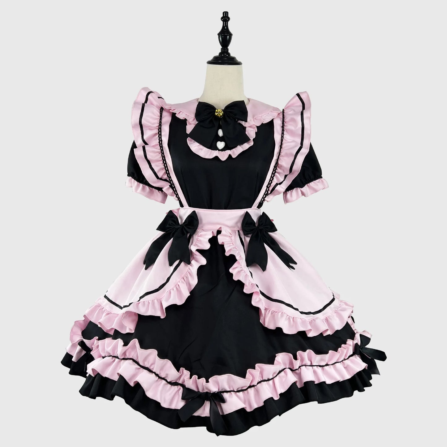Kawaii maid cosplay dress by eprolo featuring a cute, frilly design with lace details and a bow, perfect for costume parties or themed events.